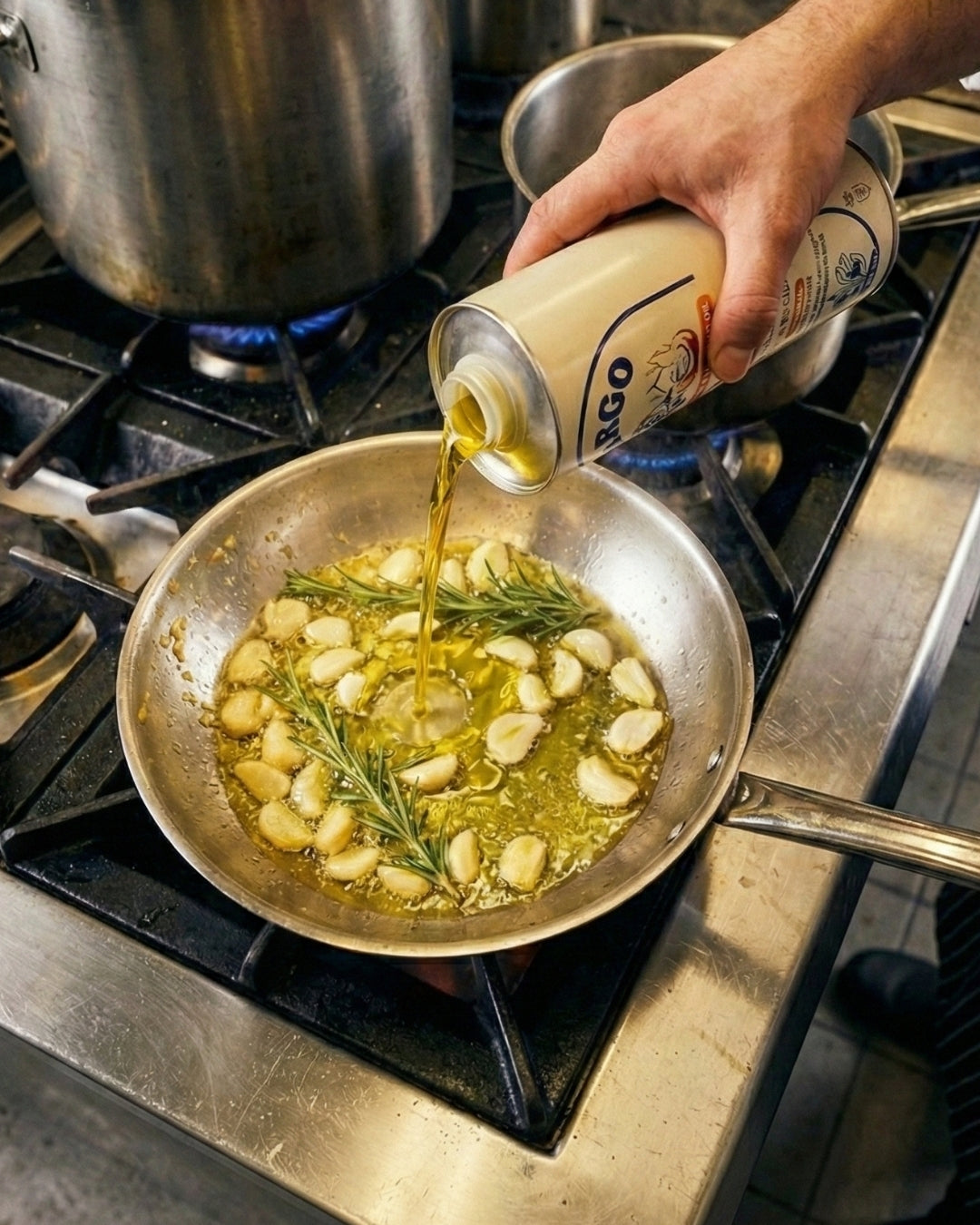 Argo's Koroneiki olive oil is used for cooking