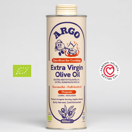 Argo - Koroneiki (500ml) 100% Luomu Extra Neitsyt Oliiviöljy