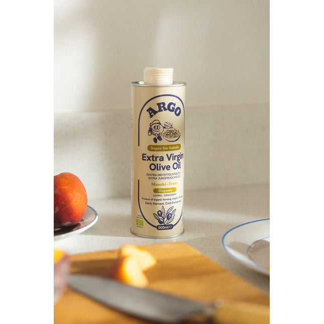 Argo - Manaki (500ml) 100% Luomu Ekstra-neitsytoliiviöljy