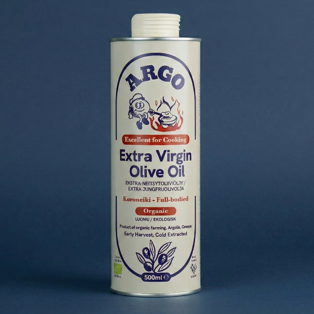 Argo - Koroneiki (500ml) 100% Luomu Extra Neitsyt Oliiviöljy